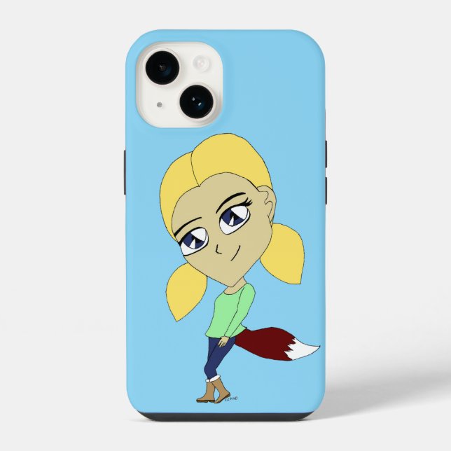 Coque iPhone fille chibi renarde  (Verso)