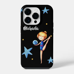 Coque Pour iPhone 14 Plus Fille de gymnastique rythmique avec typographie de