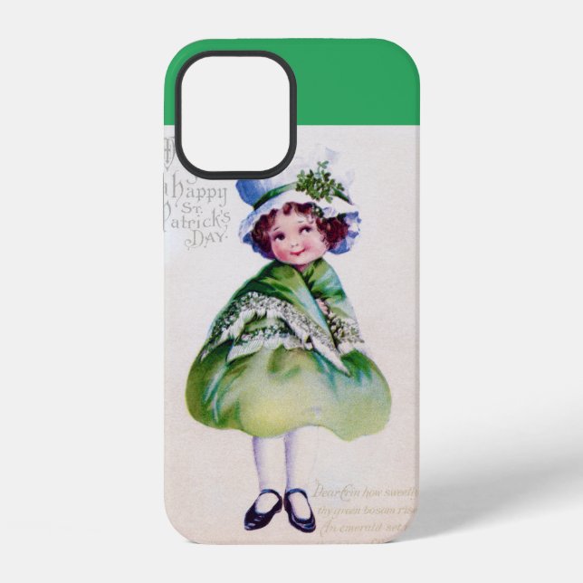 Coque iPhone Fille de la Saint Patrick, Vintage (Verso)