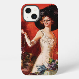 Etui iPhone 13 Fille glamour édouardienne