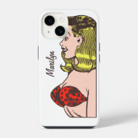 Fille Glamour Vintage, Blonde Bombshell en Bikini