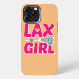 Etui iPhone 13 Pro Max Fille Lax Bâton de Lacrosse Cute Joueuse de Lacros