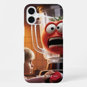 Coque iPhone 16 Plus Fille Mignonne Fantastique Blender Tomate