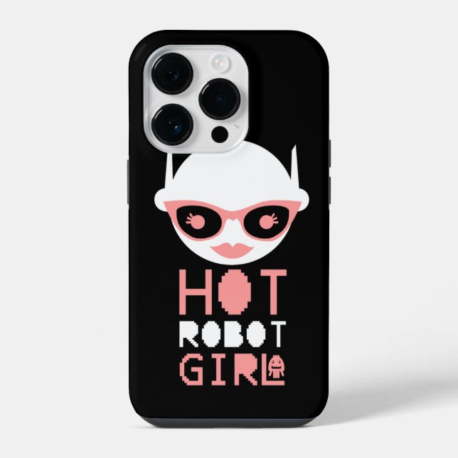 Coque iPhone Fille robot chaude (Verso)