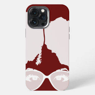 Etui iPhone 13 Pro Max Fille rousse Gros Afro Lunettes de soleil blanches