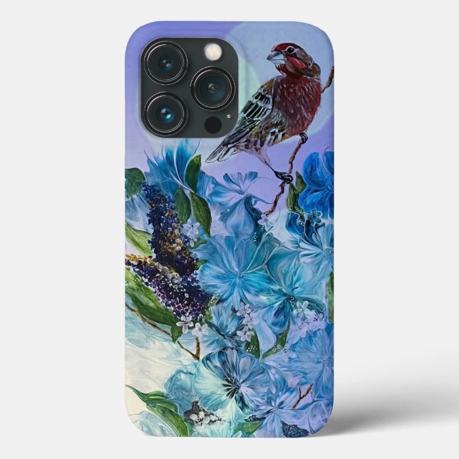 Coque iphone Finch et Flowers (Verso)