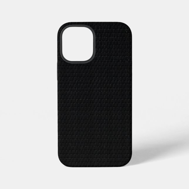 Coque iPhone Finition Micro Tech Carbone Noir Stealth Élégante (Verso)