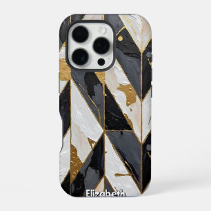 Coque iPhone 16 Pro Fissure fracturée : Veines dorées