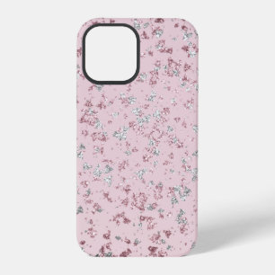 Coque iPhone 12 Pro Flacons de Parties scintillant bleus et argentés