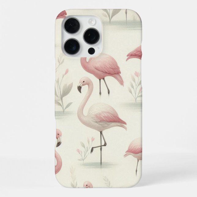 Coque iPhone Flamant Élégant (Verso)
