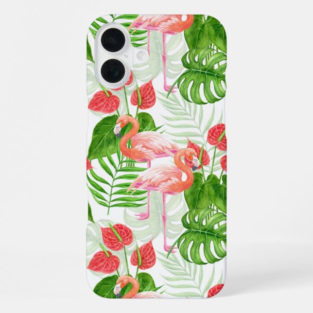 Coque iPhone Flamant rose (Verso)