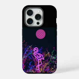 Coque iPhone 15 Pro Flamant rose à la soirée dansante.