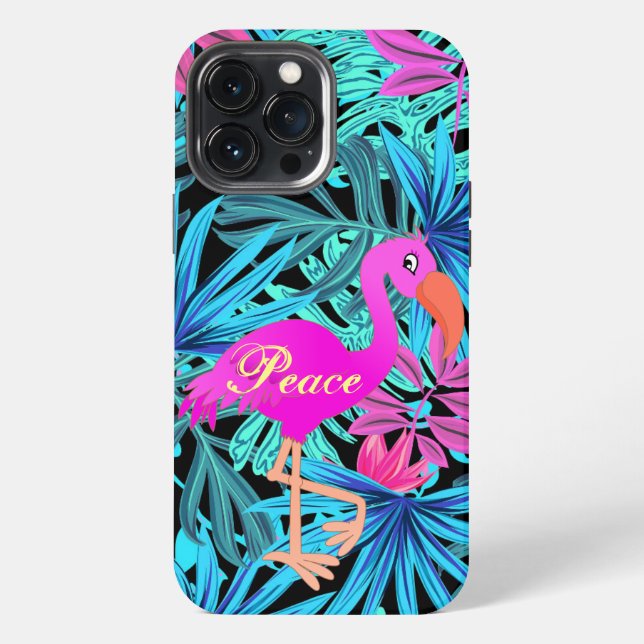 Coque iPhone Flamant rose Coque-coque iphone (Verso)