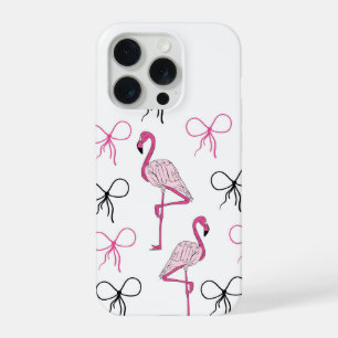 Coque iPhone 15 Pro Flamant Rose Mignon