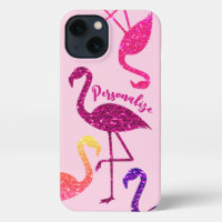 Flamant rose paillettes scintillent Personnaliser