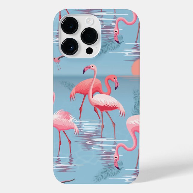 COQUE iPhone FLAMANTS ROSES MOTIF 1 (Verso)
