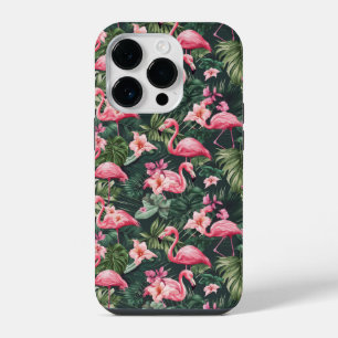 Coque Pour iPhone 14 Plus Flamants roses roses Motif tropical