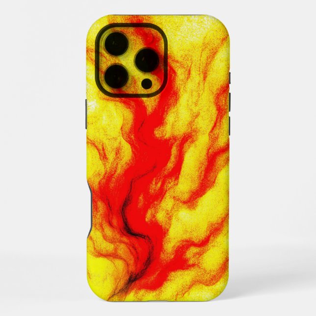 Coque iPhone Flame Flow – Abstrait Inspiré du Feu (Verso)