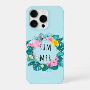 Coque iPhone 16 Pro Flamingo Floral Bliss d'Été 