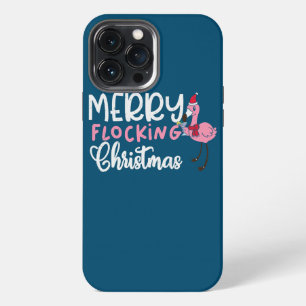 Etui iPhone 13 Pro Max Flamingo Joyeux Noël en Juillet Santa Chapeau Drôl