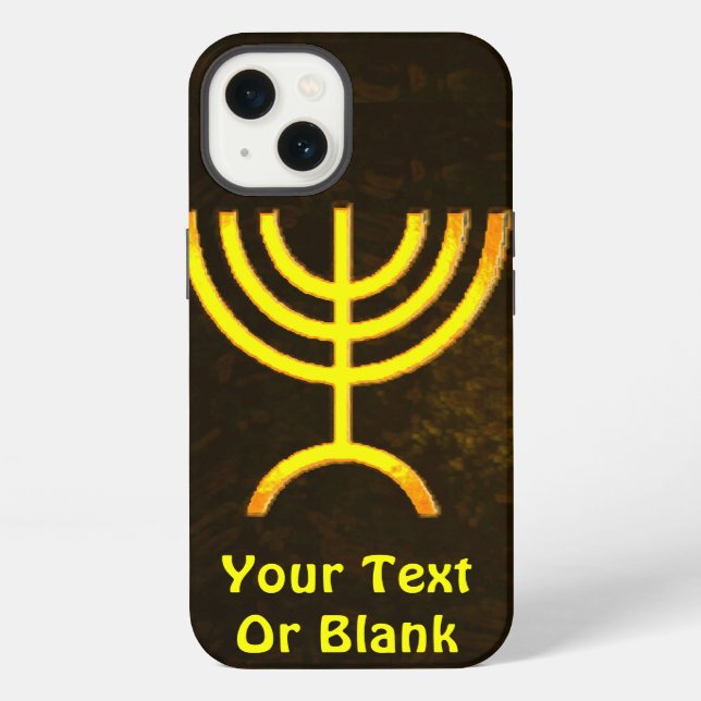 Coque iPhone Flamme de la Menorah (Verso)