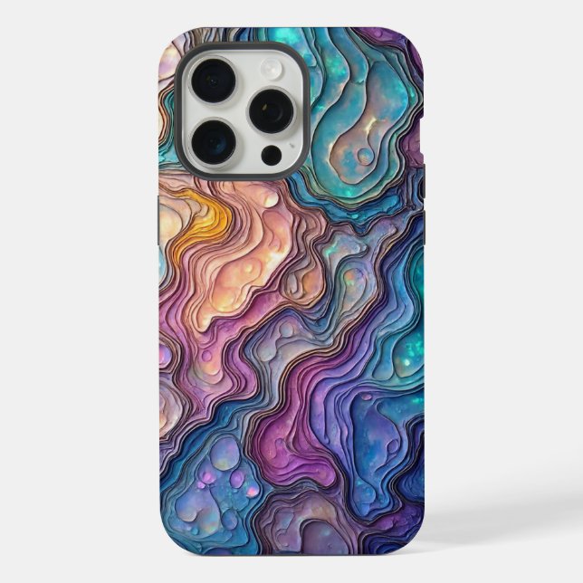 Coque iPhone Flèches colorées en Abalone (Verso)