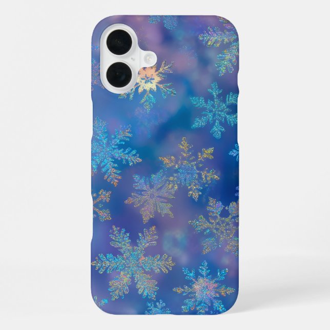 Coque iPhone Flèches de neige Iridescente (Verso)