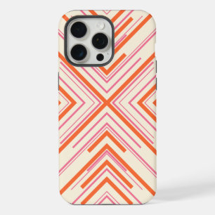Coque iPhone 15 Pro Max Flèches en rose, orange et crème