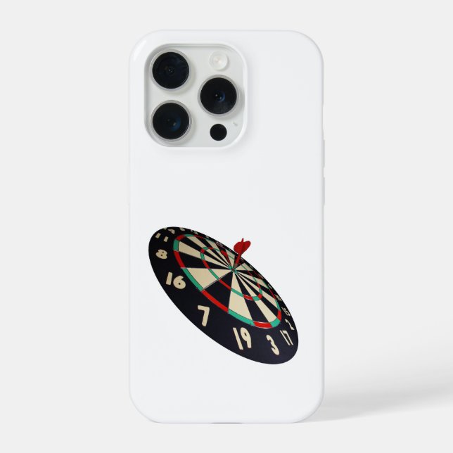Coque iPhone Fléchette sur la cible pour atteindre le mille, (Verso)