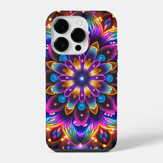 Coque iPhone Fleur Abstraite (Verso)