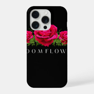 Coque iPhone 15 Pro Fleur Bloom Roses Rose Chaud Élégant Esthétique