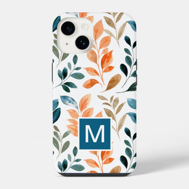 Coque iPhone Fleur boho monogramme (Verso)