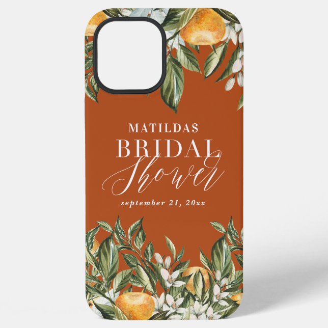 Coque iPhone Fleur d'agrumes rustiques floraison botanique mode (Verso)