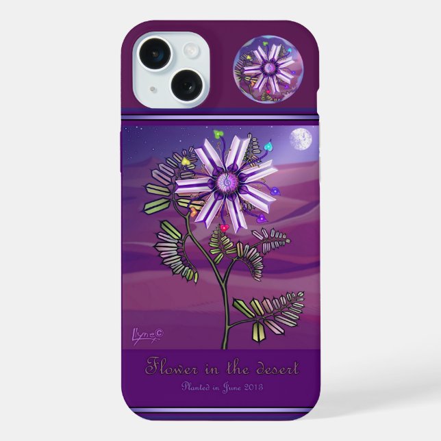 Coque iPhone Fleur dans le désert (Verso)