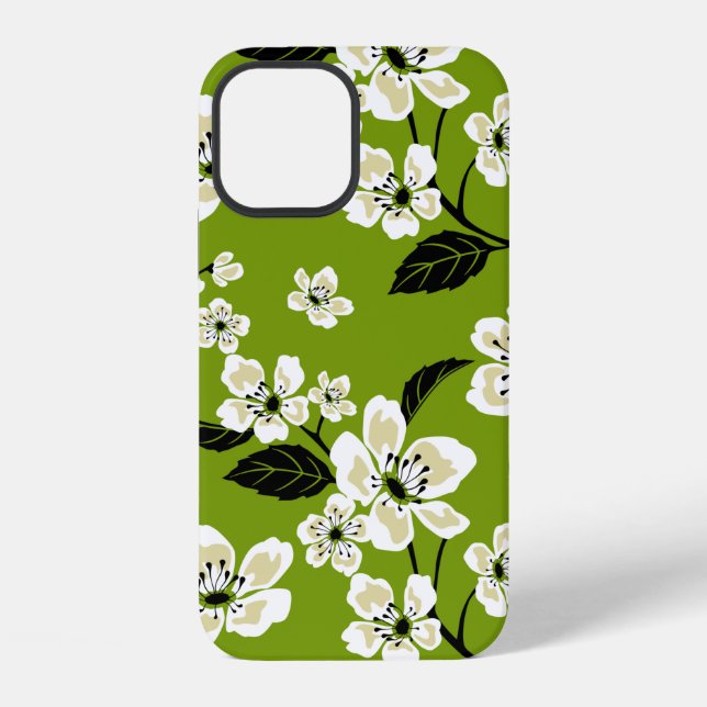COQUE iPhone FLEUR DE CERISIER - SAKURA (THÉ VERT MATCHA) (Verso)