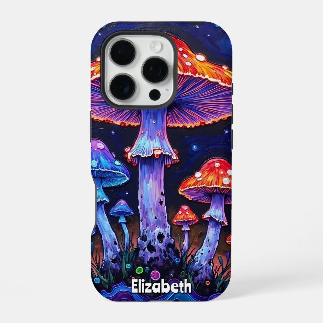 Coque iPhone Fleur de Champignon Éthérée (Verso)