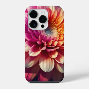 Coque Pour iPhone 14 Plus Fleur de dahlia blanche orange jaune rose violette