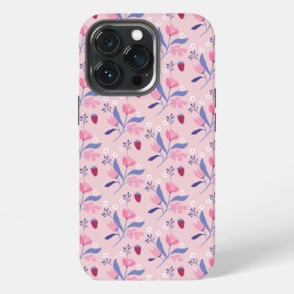 Etui iPhone 13 Pro Fleur de fraise Rosalinde