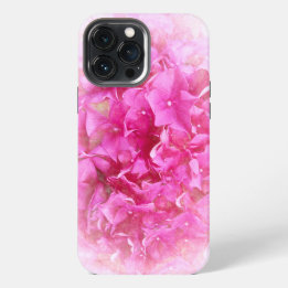 Etui iPhone 13 Pro Max Fleur de Hortensia Rose Vintage