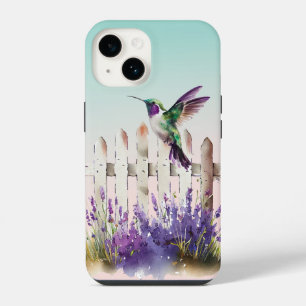 Coque Pour iPhone 14 Fleur de lavande d'oiseau-de-mer