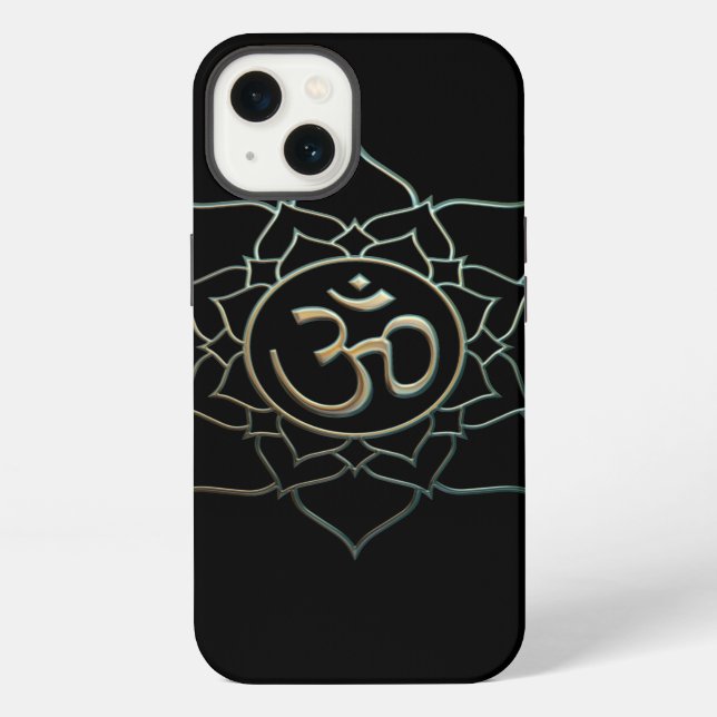 Coque iPhone Fleur de Lotus Om (Verso)