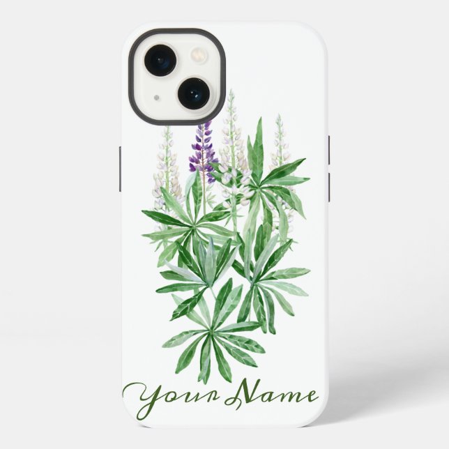 Coque iPhone Fleur de lupin  (Verso)
