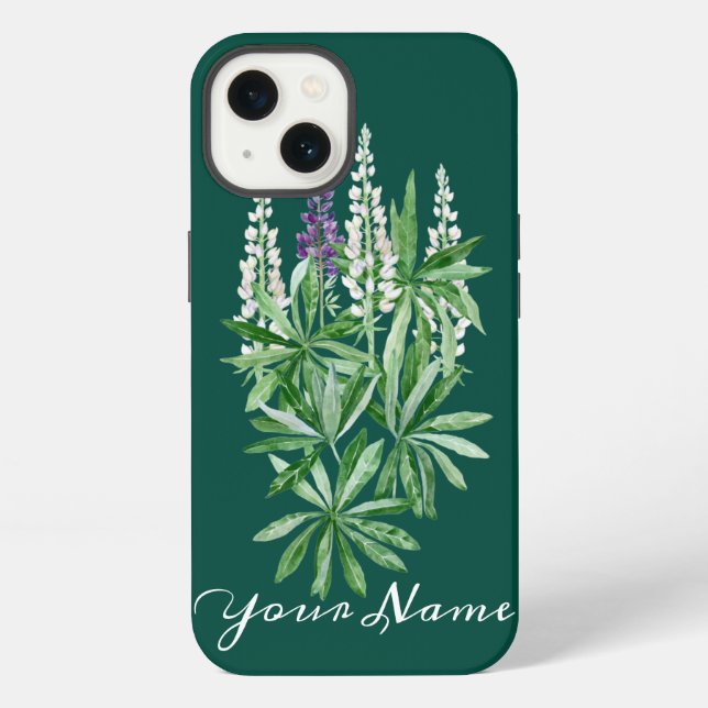 Coque iPhone Fleur de lupin (Verso)