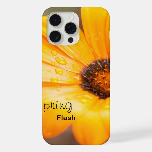 Coque iPhone Fleur de marguerite africaine Orange Spring Flash  (Verso)