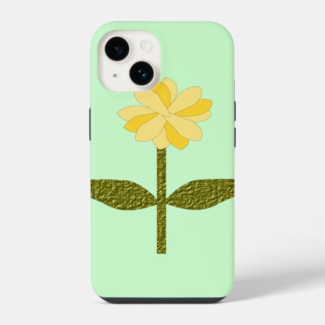 Coque iPhone Fleur de marguerite jaune (Verso)