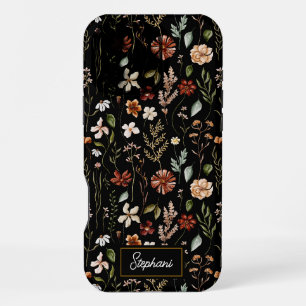 Coque iPhone 16 Pro Max Fleur de Monogramme Aquarelle Vintage Floral