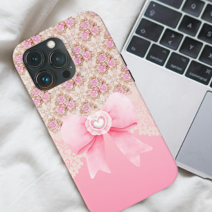 Coque Pour iPhone 14 Plus Fleur de rose rose vintage