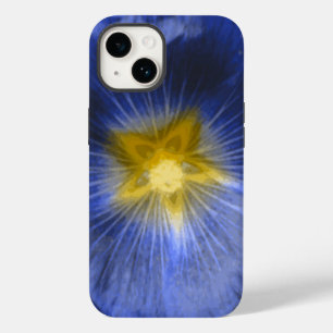 Coque Pour iPhone 14 Fleur de Rose Trémière Belle Bleue
