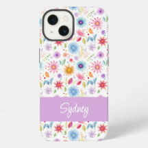 Fleur de sauvage personnalisée bleu violet rose
