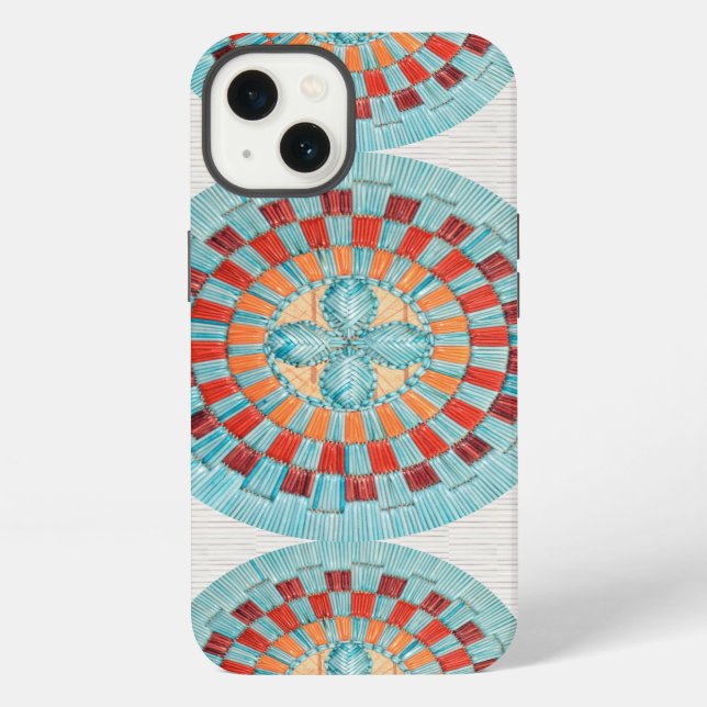Coque iPhone Fleur de turquoise triple (Verso)